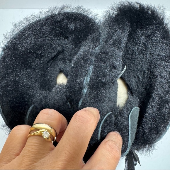 UGG Bailey Bow II Sheepskin Black Suede Winter Boots Women’s Size 10 - Picture 9 of 16